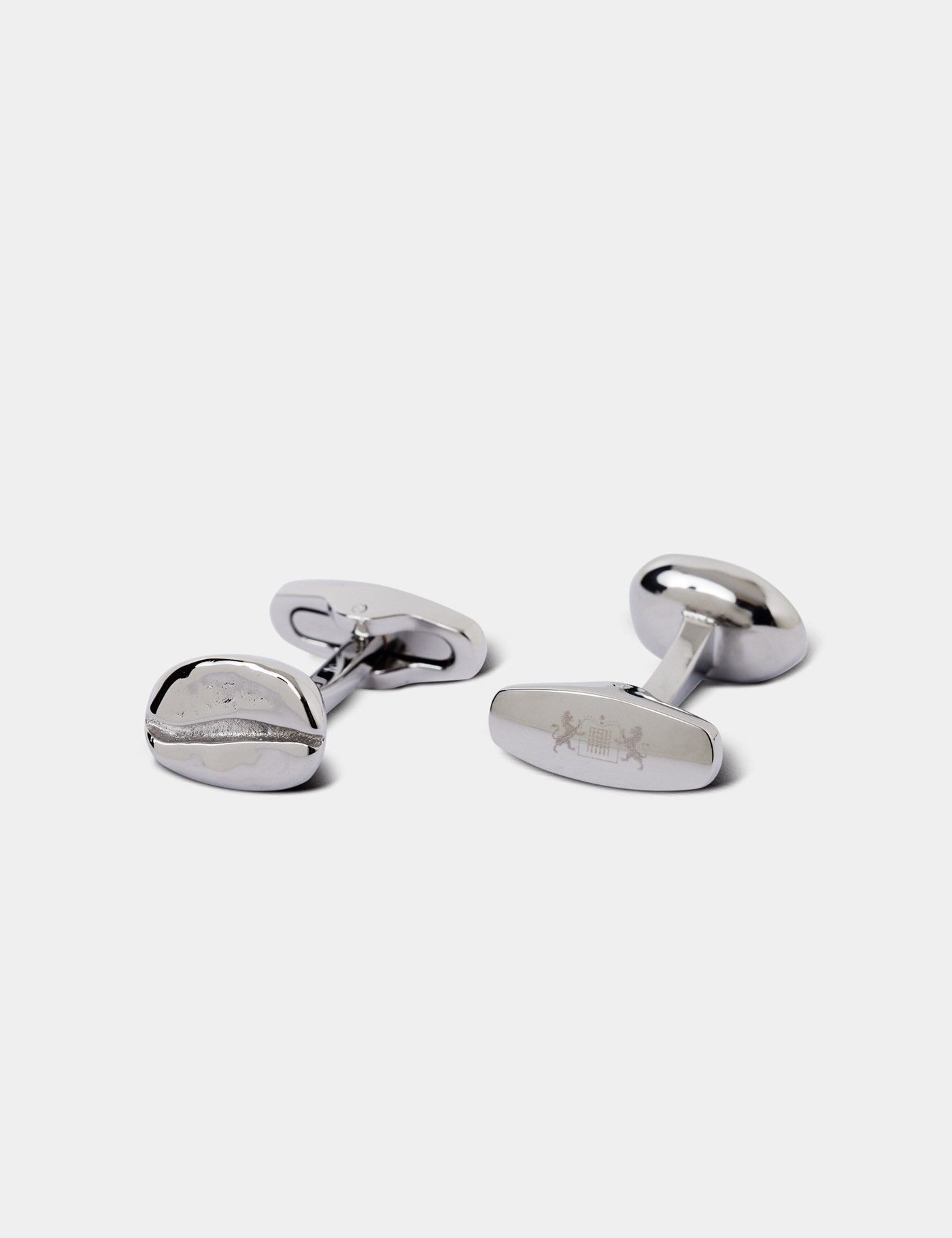 Silver Coffee Bean Cufflinks-preview