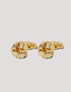 Gold Wire Knot Cufflink