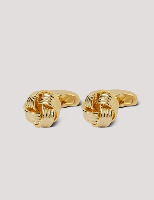 Gold Wire Knot Cufflink