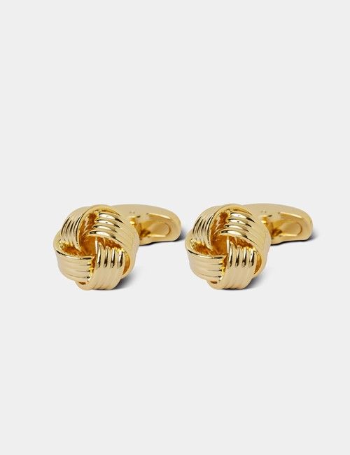 Gold Wire Knot Cufflink