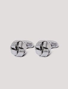 Silver Wire Knot Cufflink
