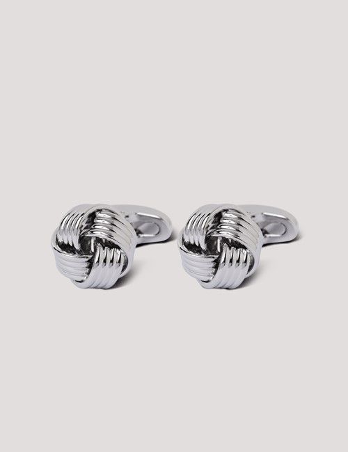 Silver Wire Knot Cufflink