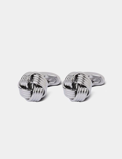 Silver Wire Knot Cufflink