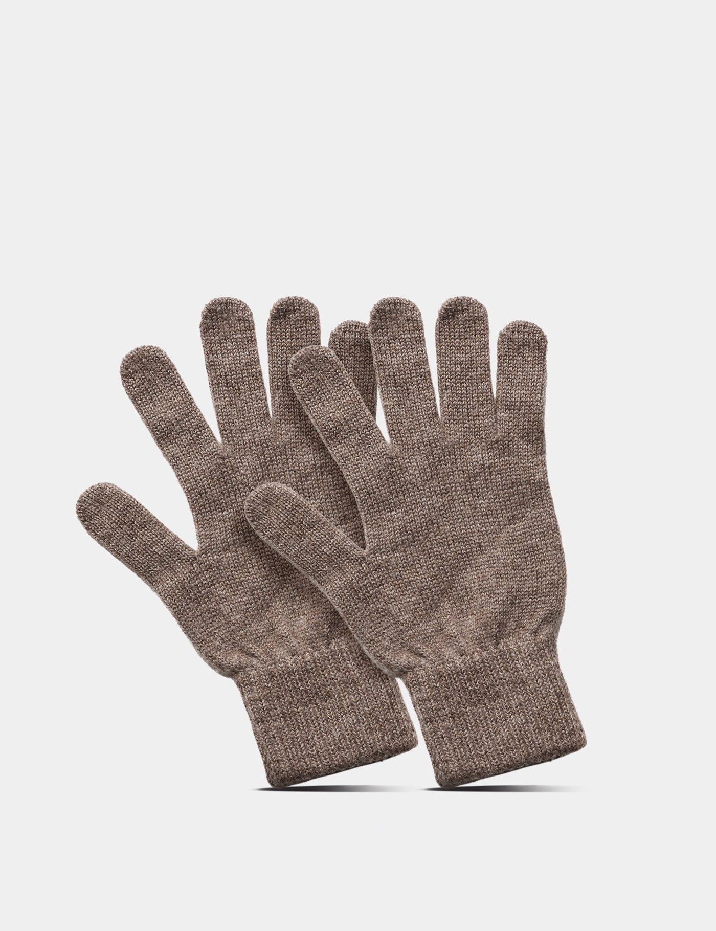 Taupe Knitted Gloves | Hawes & Curtis