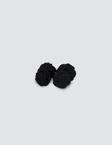 Black Silk Knot Cufflinks