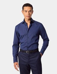 Navy & Black Jacquard Curtis Shirt