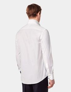 Slim Fit White Curtis Curtis Shirt - Contrast Detail