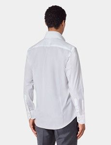 Slim Fit White Curtis Shirt - Contrast Detail