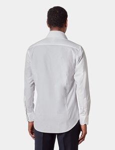 Slim Fit White Curtis Shirt - Contrast Detail