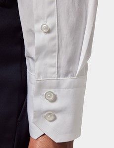 Slim Fit White Curtis Shirt - Contrast Detail