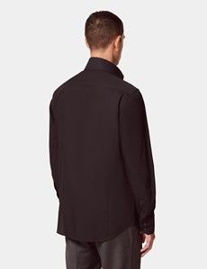 Slim Fit Black Poplin Curtis Shirt