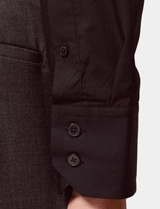 Slim Fit Black Poplin Curtis Shirt