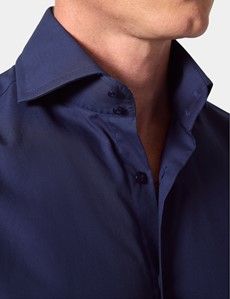 Slim Fit Navy Poplin Curtis Shirt