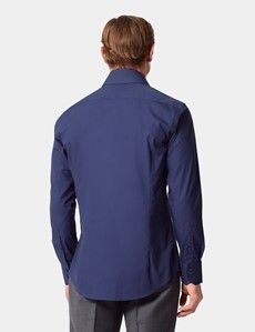 Slim Fit Navy Poplin Curtis Shirt