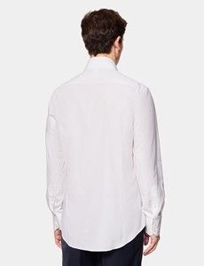 Slim Fit White Poplin Curtis Shirt