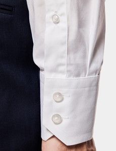Slim Fit White Poplin Curtis Shirt