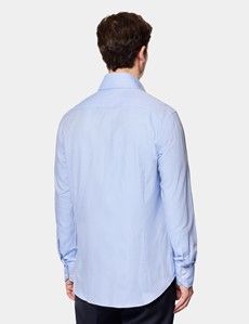 Slim Fit Blue Twill Curtis Shirt
