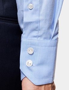 Slim Fit Blue Twill Curtis Shirt