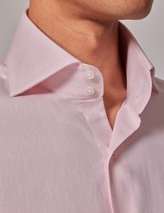 Light Pink Twill Slim Curtis Shirt - High Collar-preview1