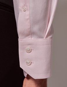 Light Pink Twill Slim Curtis Shirt - High Collar-preview3