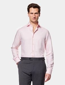Slim Fit Light Pink Twill Curtis Shirt