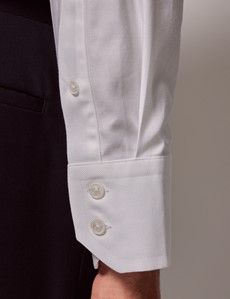 White Twill Slim Curtis Shirt – High Collar-preview3
