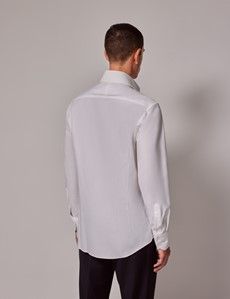 White Twill Slim Curtis Shirt – High Collar-preview4