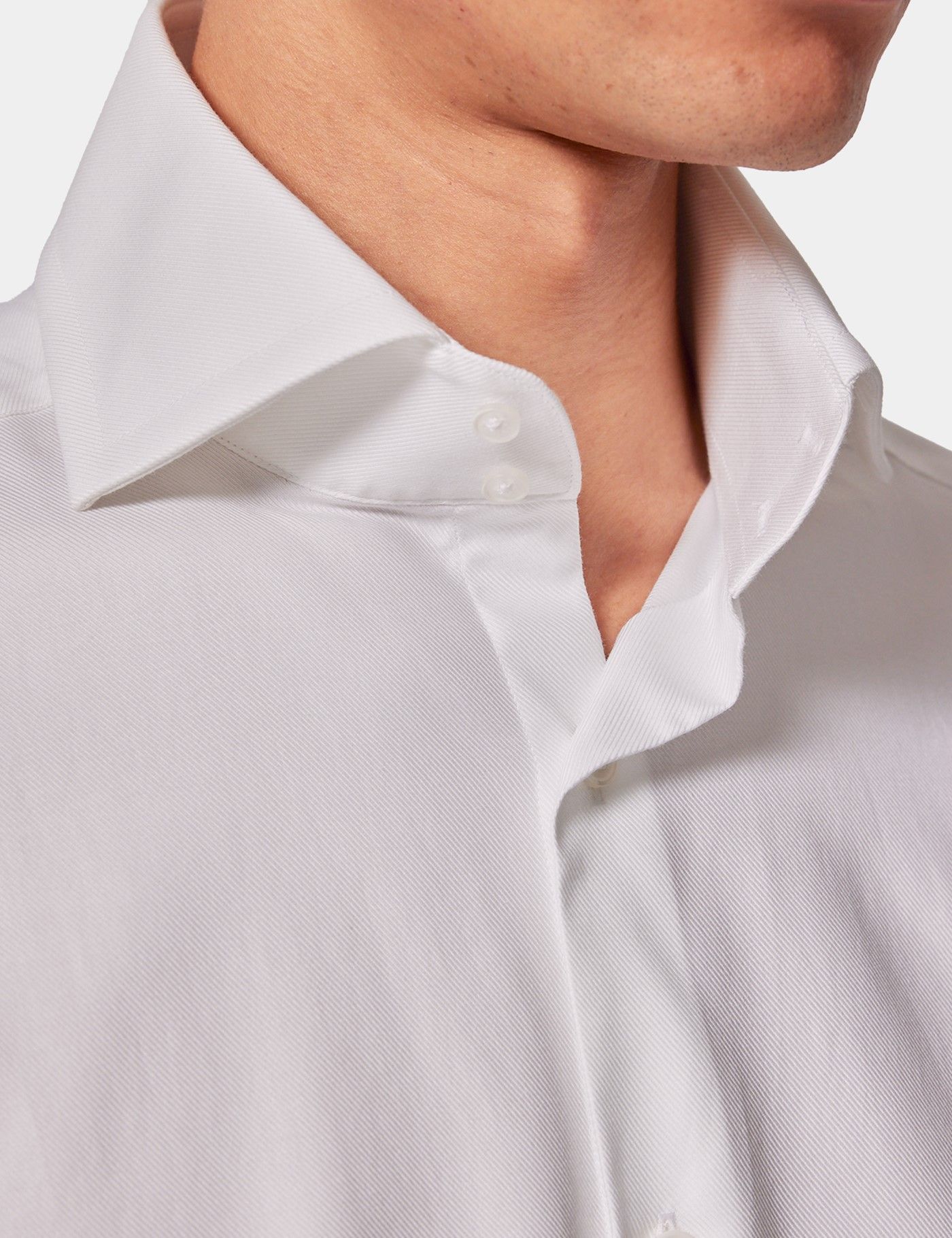 Slim Fit White Twill Curtis Shirt-preview