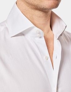 Slim Fit White Twill Curtis Shirt