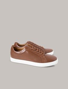 Brown Leather Sneakers