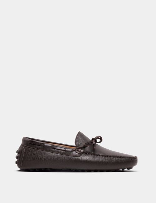 Brown Leather Driving Shoe