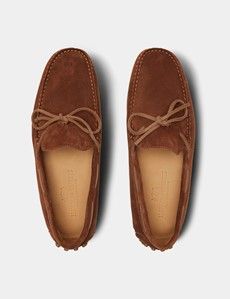 Tan Italian Suede Driving Shoe-preview4