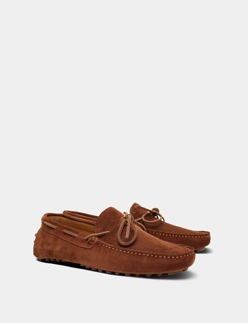 Tan Italian Suede Driving Shoe-preview