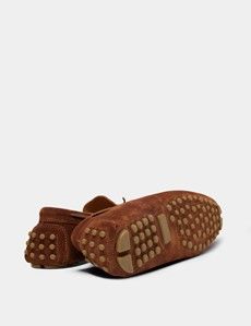 Tan Italian Suede Driving Shoe-preview3