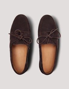 Brown Italian Suede Boat Shoe-preview4