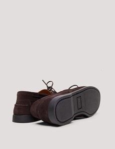 Brown Italian Suede Boat Shoe-preview3