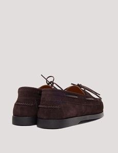 Brown Italian Suede Boat Shoe-preview2