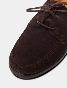 Brown Italian Suede Boat Shoe-preview5
