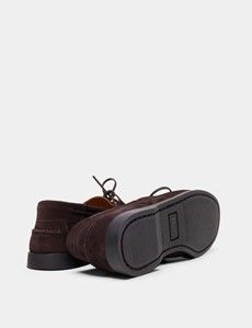 Brown Italian Suede Boat Shoe-preview3