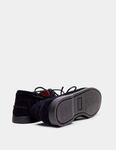 Navy Italian Suede Boat Shoe-preview2