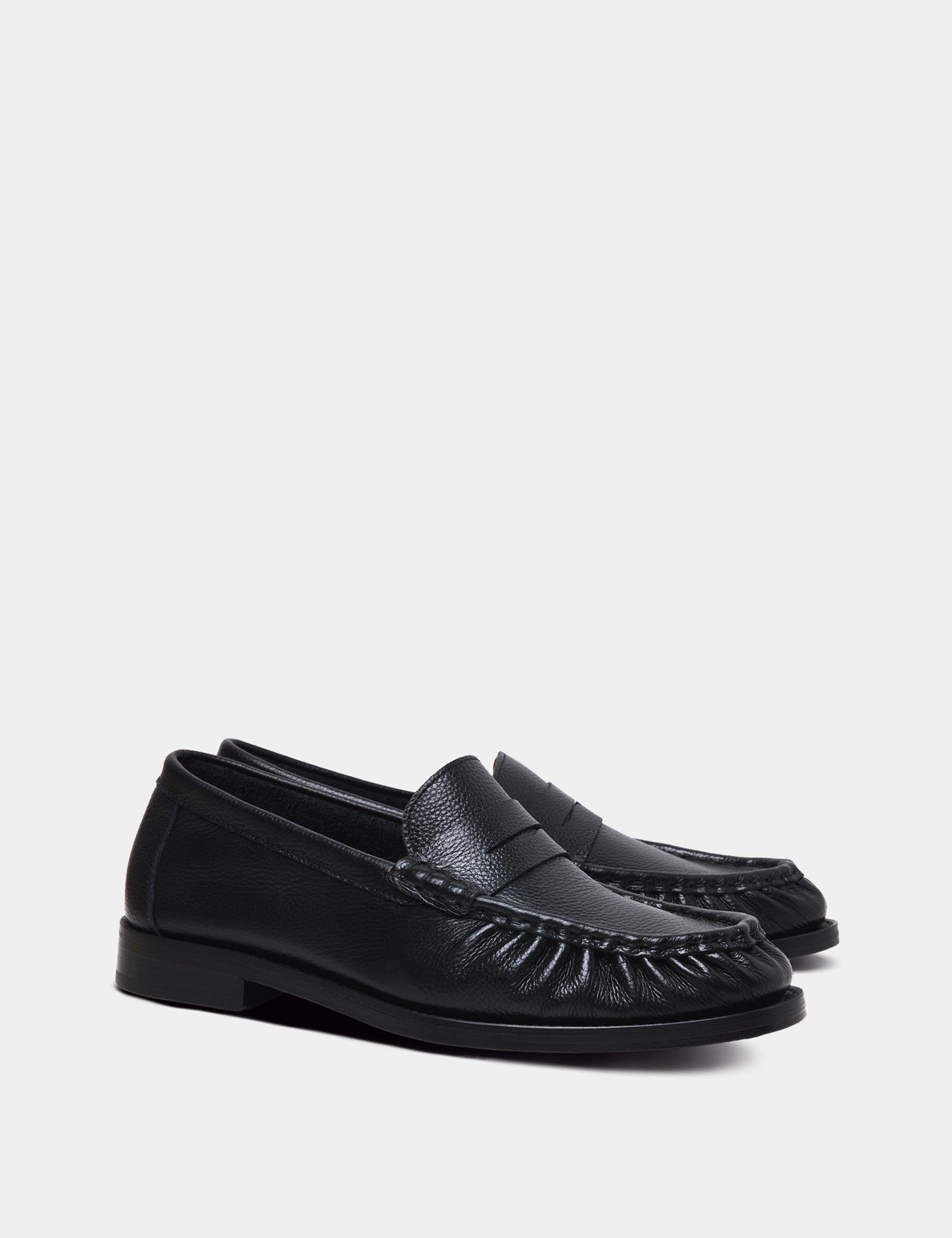 Black Ruched Loafer-preview