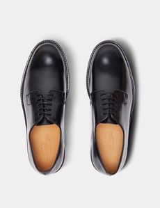 Black Derby Lace Up Shoe-preview4