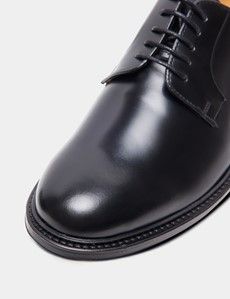 Black Derby Lace Up Shoe-preview5