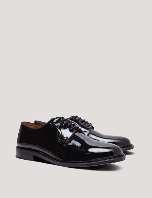 Black Italian Patent Leather Derby Dress Shoe-preview