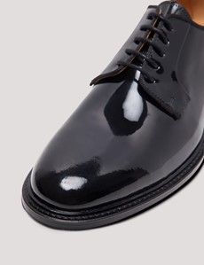 Black Italian Patent Leather Derby Dress Shoe-preview5