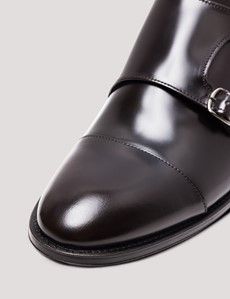 Brown Double Monk Strap Shoe-preview5
