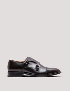 Brown Double Monk Strap Shoe