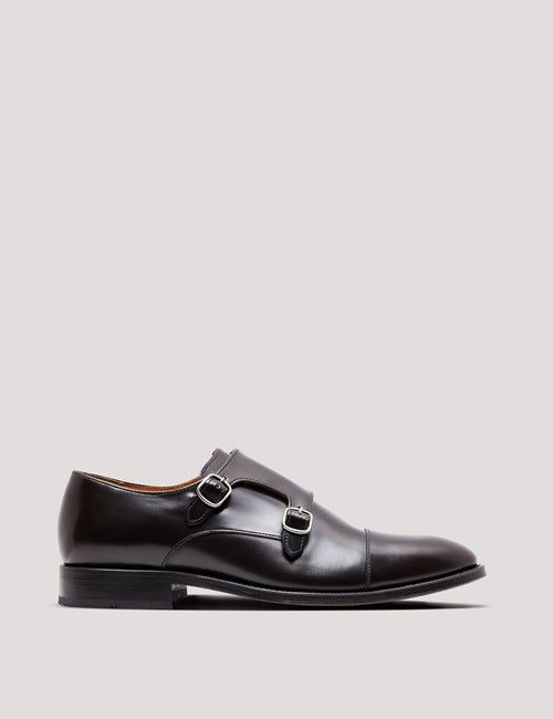 Brown Double Monk Strap Shoe