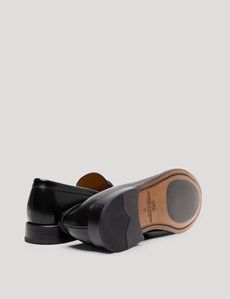 Black Leather Penny Loafer-preview3