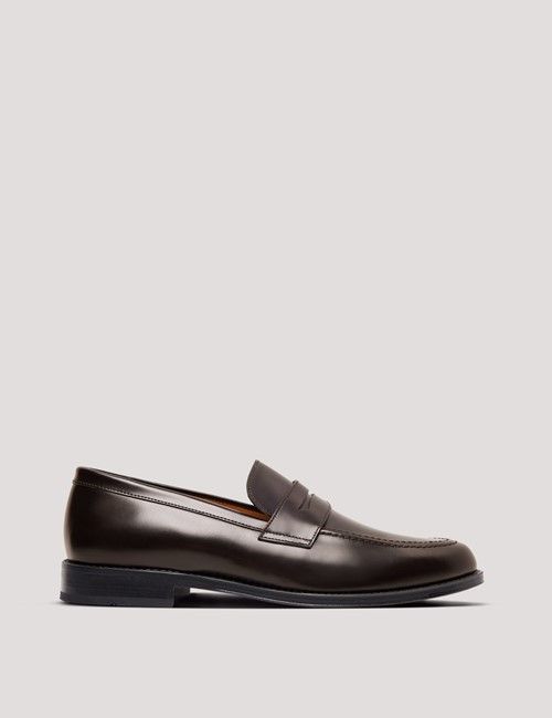 Brown Leather Penny Loafer